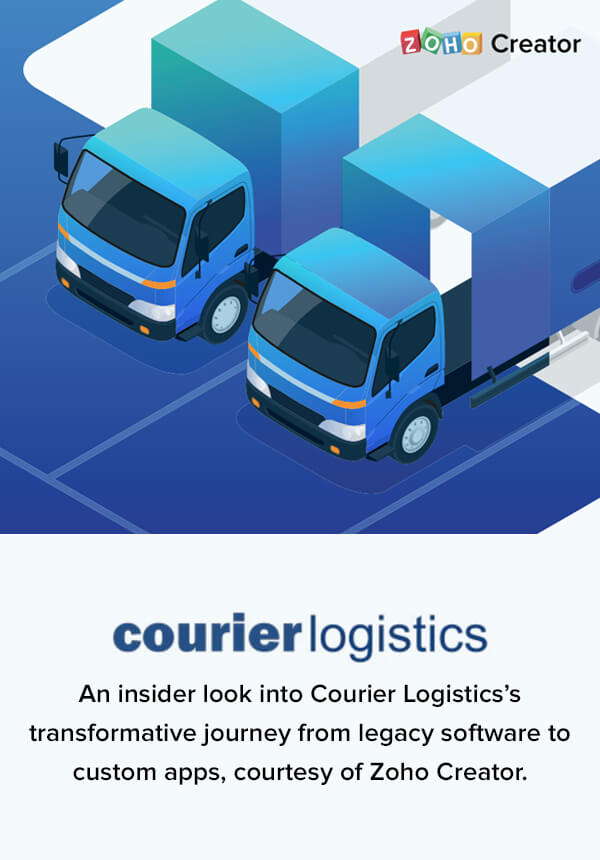 Courier Logistics transforms using Zoho Creator