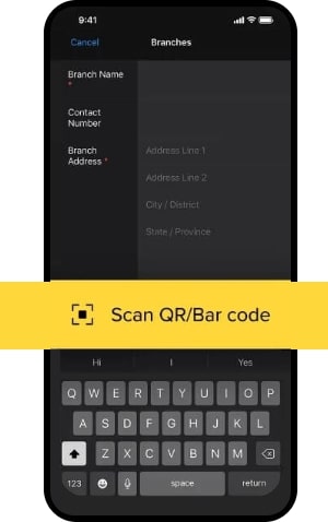 Pindai tag NFC, kode QR, dan kode batang