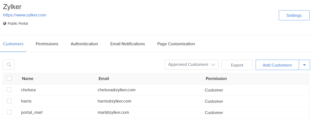 Export customers Zoho Creator Help