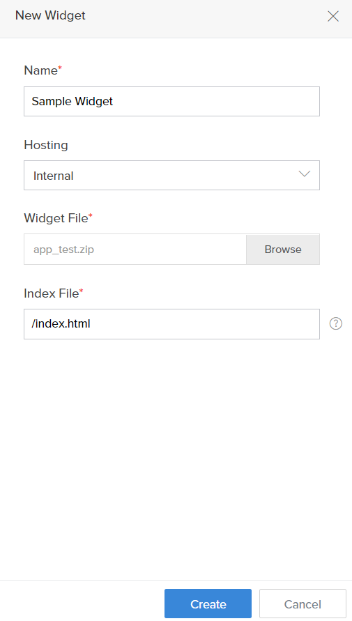 Sample widget | Zoho Creator Help