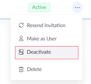 Deactivate users