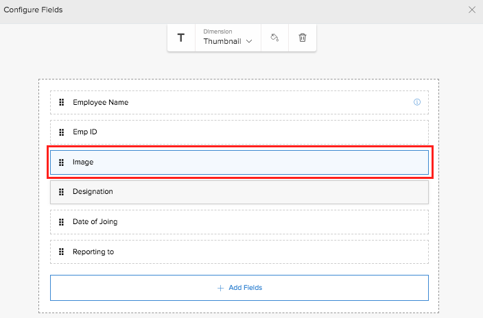 Set Properties for Image Field| ManageEngine AppCreator Help