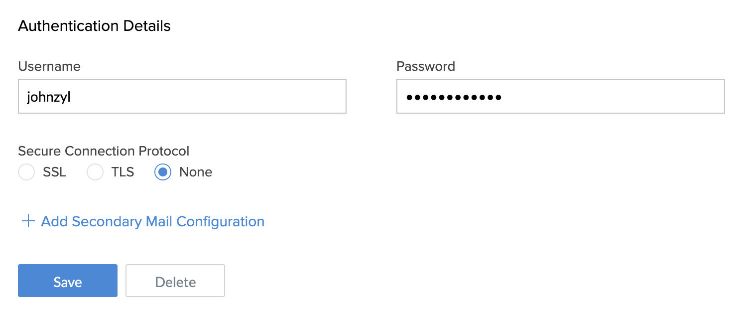 Mail server configuration ManageEngine AppCreator Help