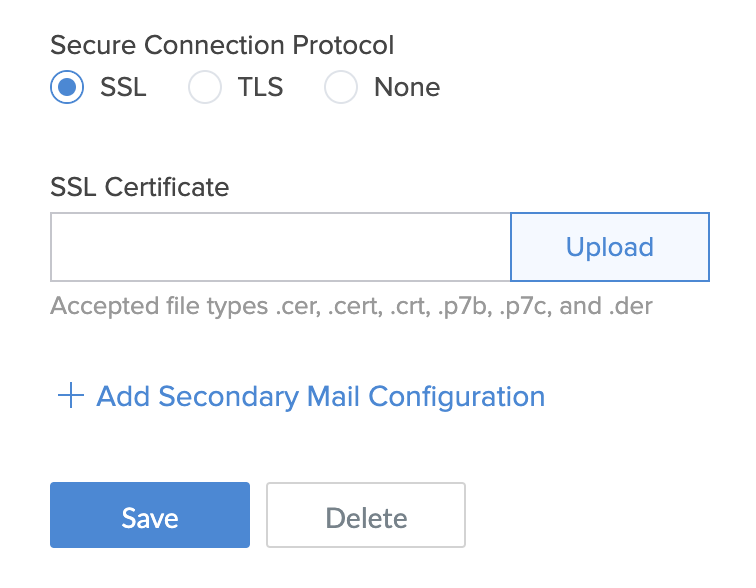 Mail server configuration ManageEngine AppCreator Help