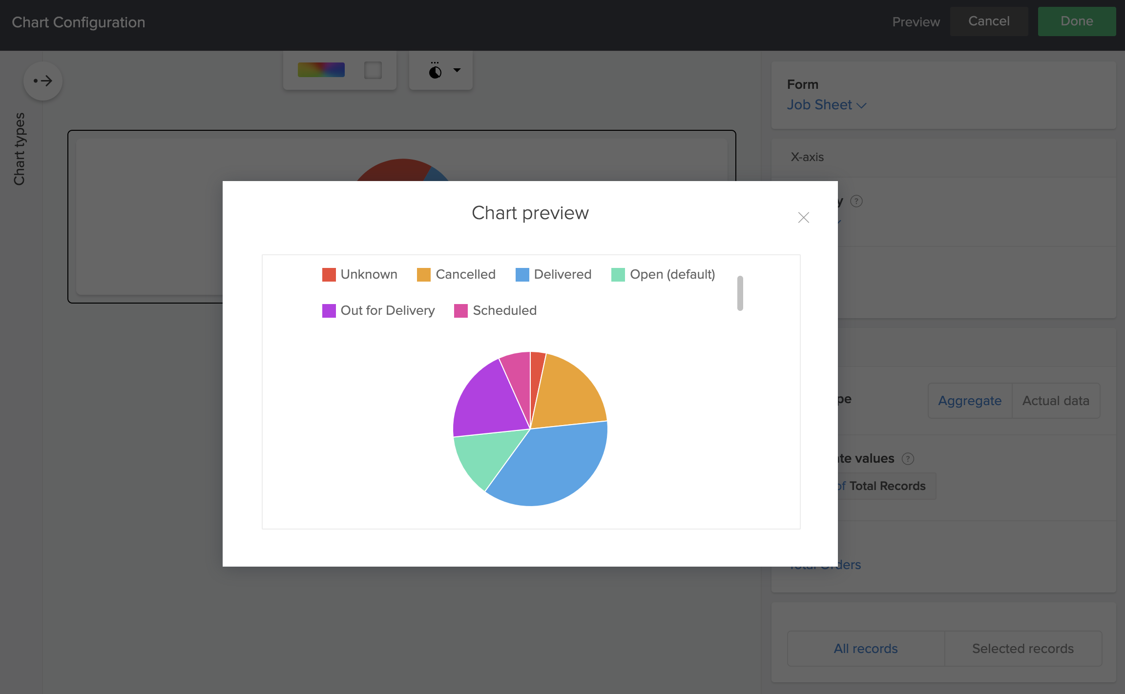 Configure Pie Chart Zoho Creator Help