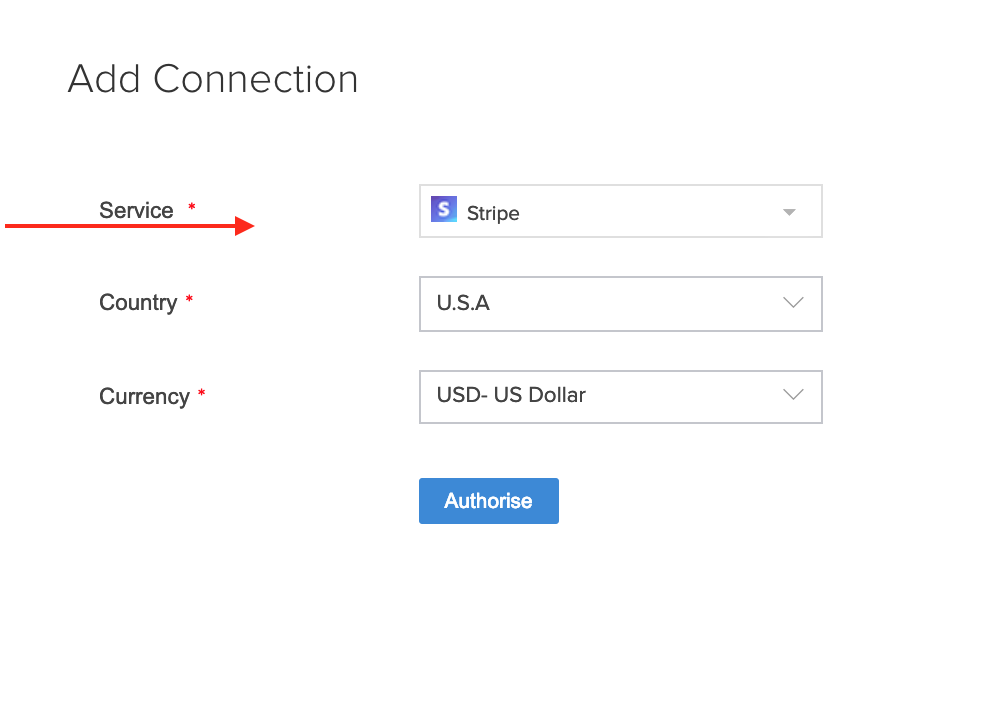 Configuring Stripe connection Zoho Creator Help