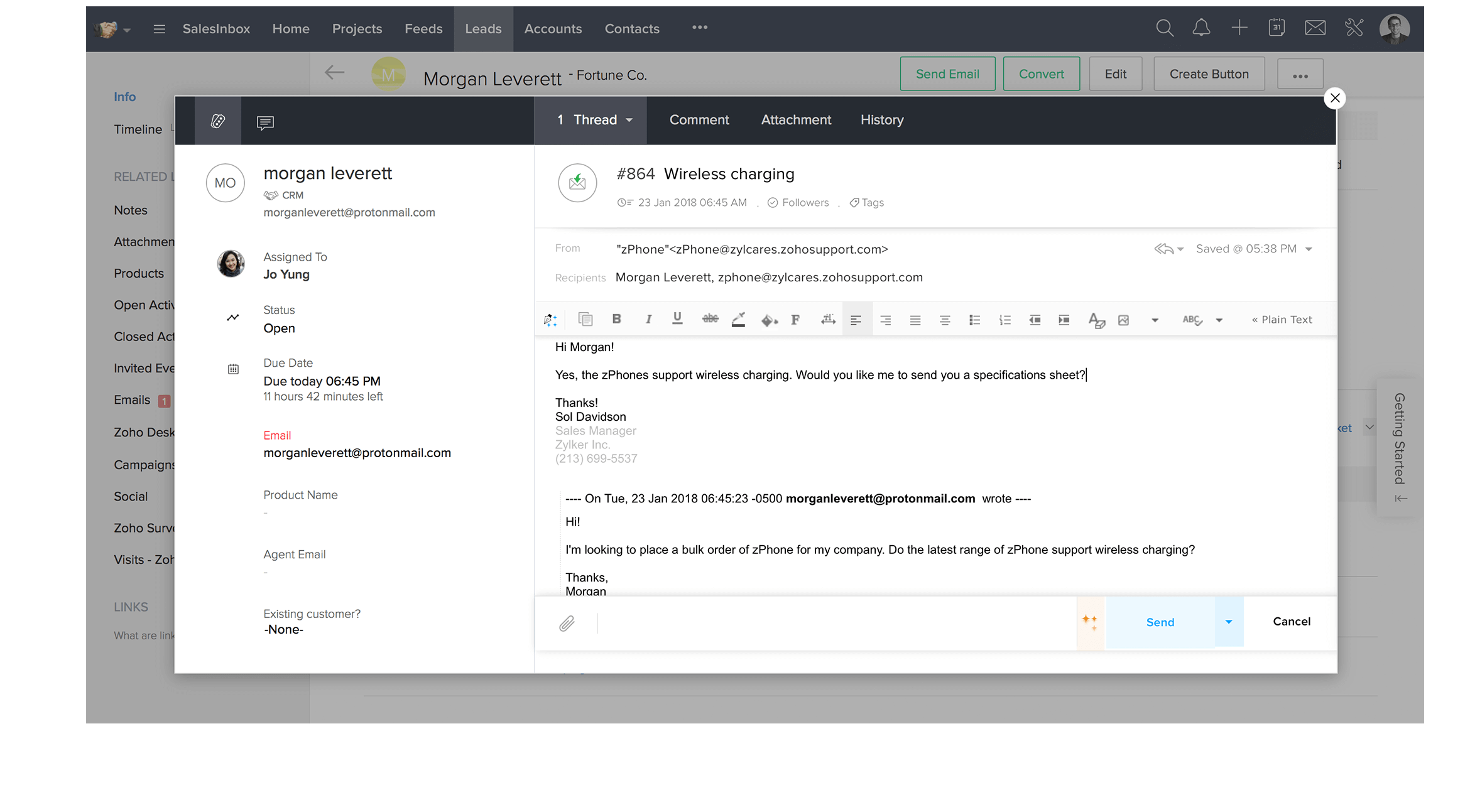 Integration Von Zoho Desk Und Zoho Crm