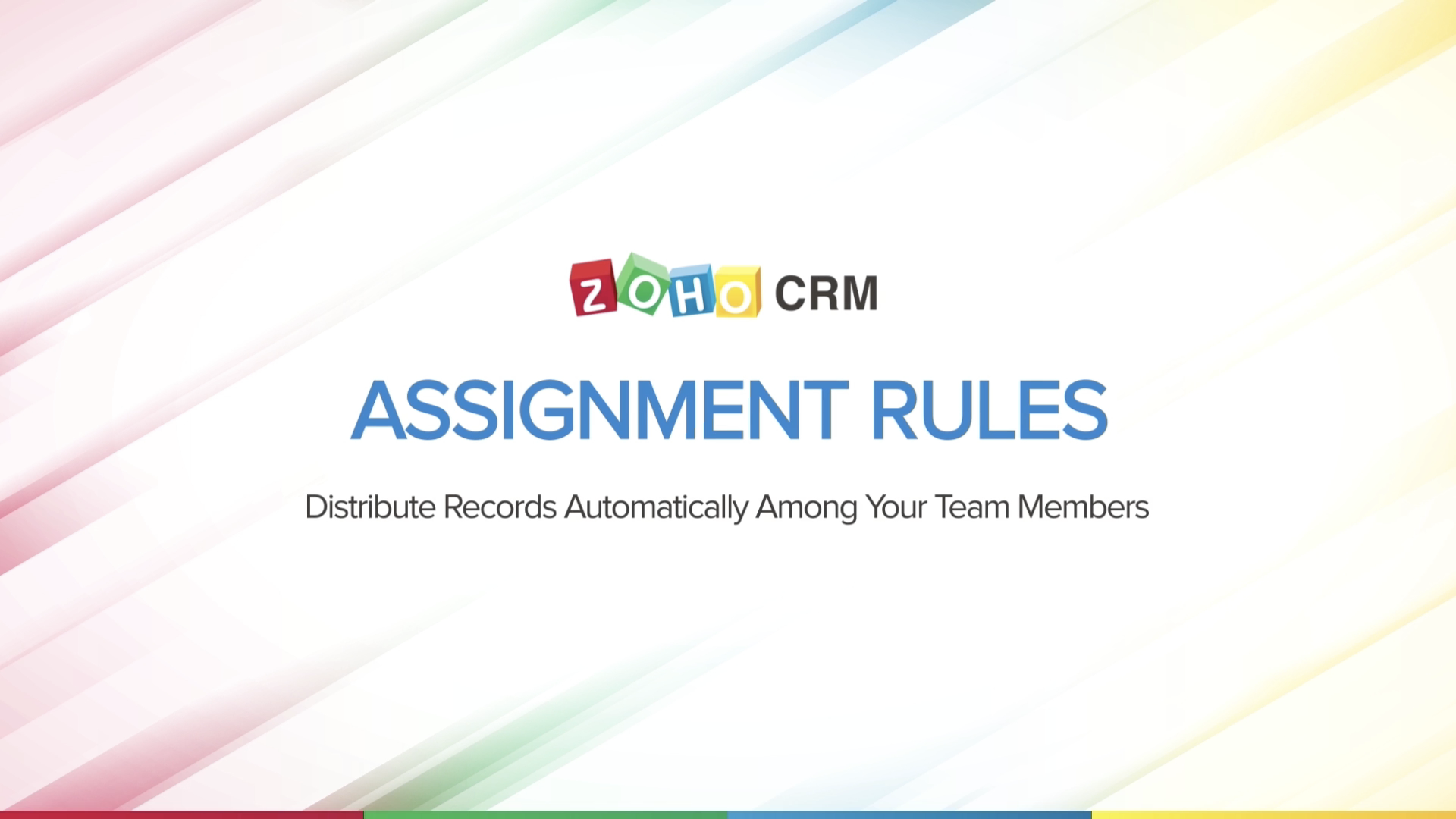 assignment rules zoho desk