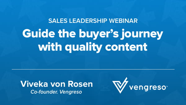 Guide the buyer's journey with quality content
