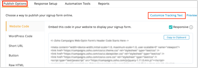 zoho campaigns online help