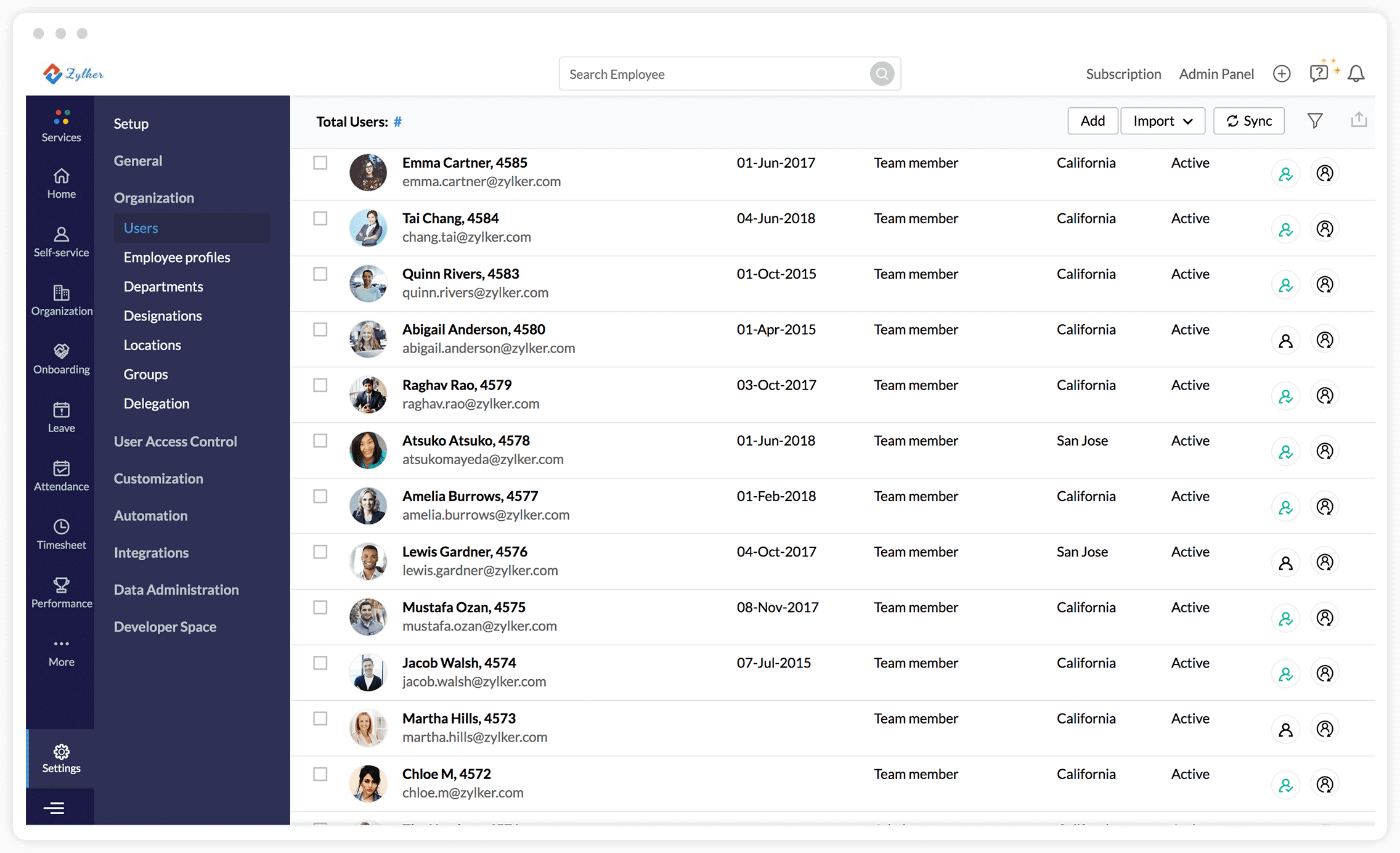 Phần mềm quản lý nhân sự Zoho People