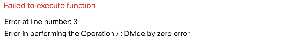 Error Messages | Help - Zoho Deluge