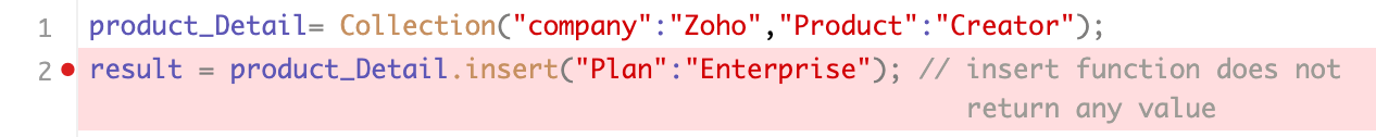 Error Messages | Help - Zoho Deluge