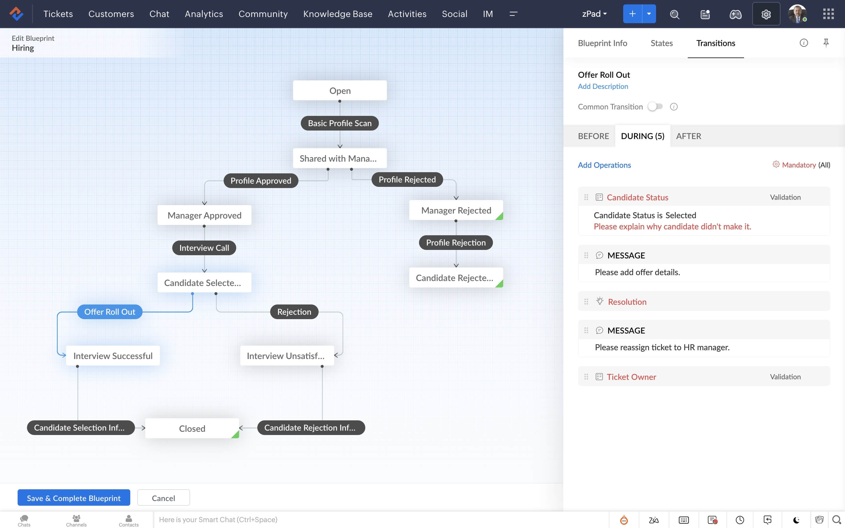 Zoho Desk มีกฎการมอบหมายอัตโนมัติ 2 ประเภท