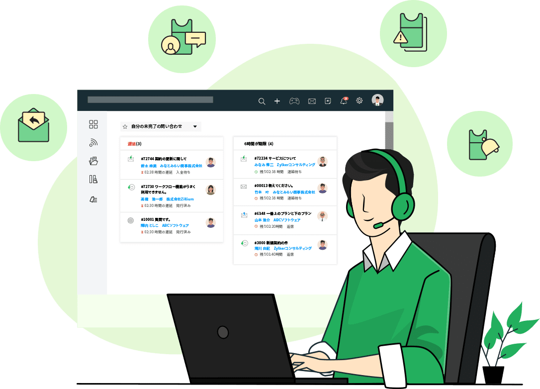 Zoho Desk 一元管理で業務コストを削減する問い合わせ管理機能