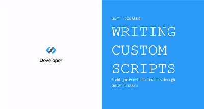 Writing Custom Scripts