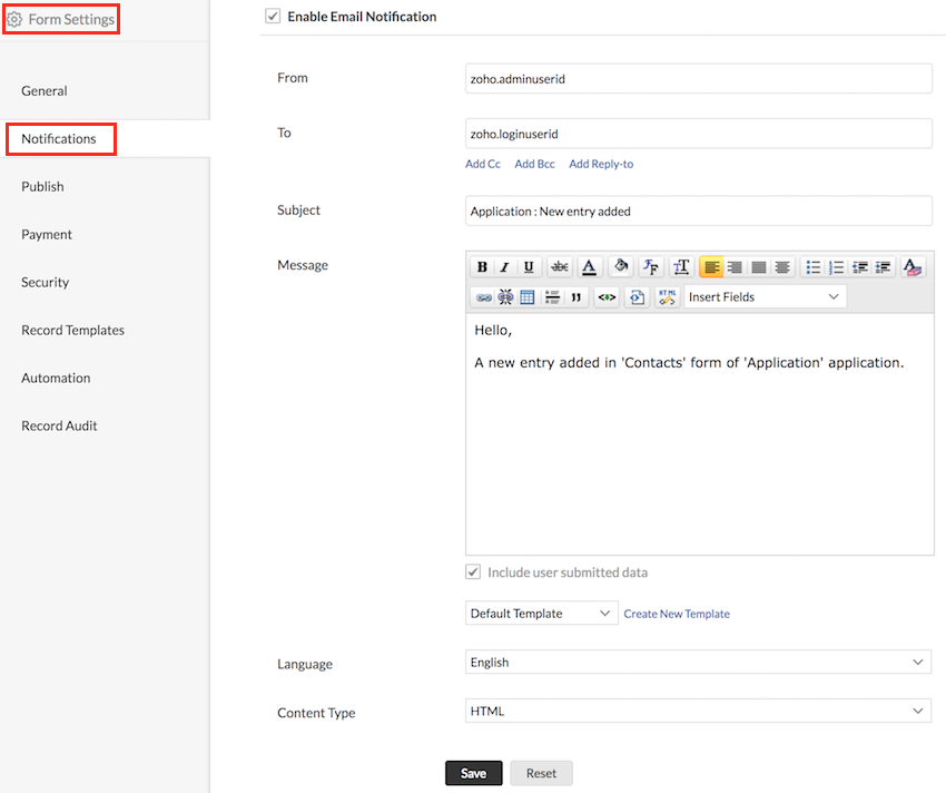 notificationsform recordit notificationsform recordit