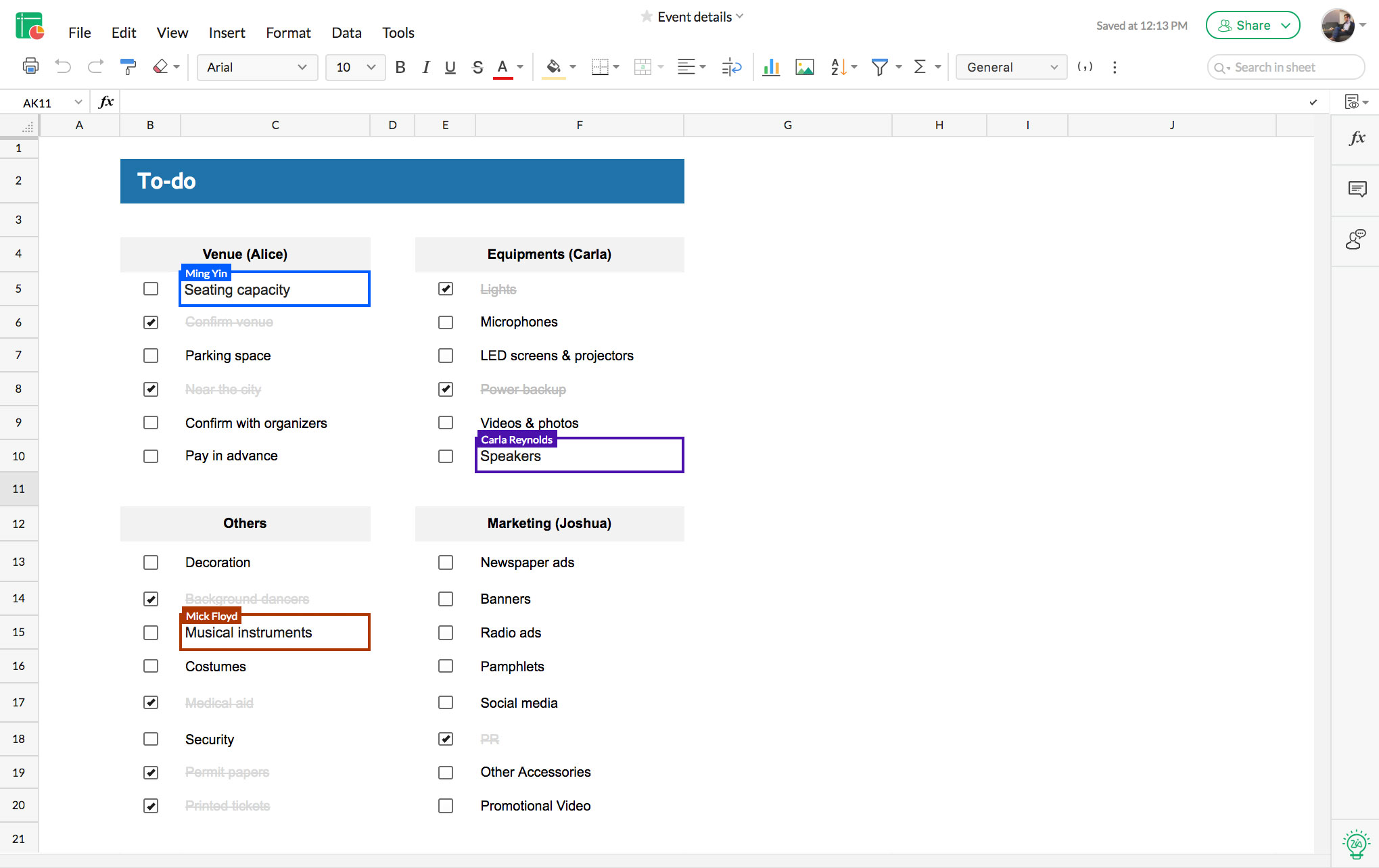 コラボレーションに最適なスプレッドシート Zoho Sheet コラボレーションに最適なスプレッドシート Zoho Sheet