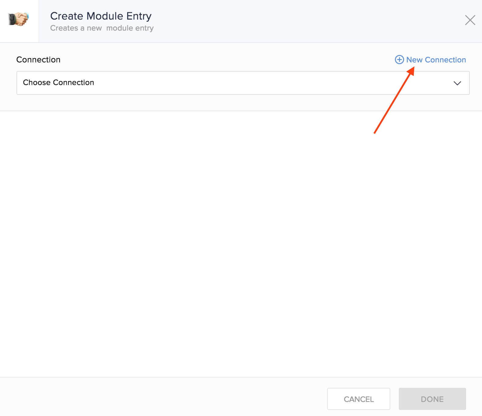 Zoho CRM new connection