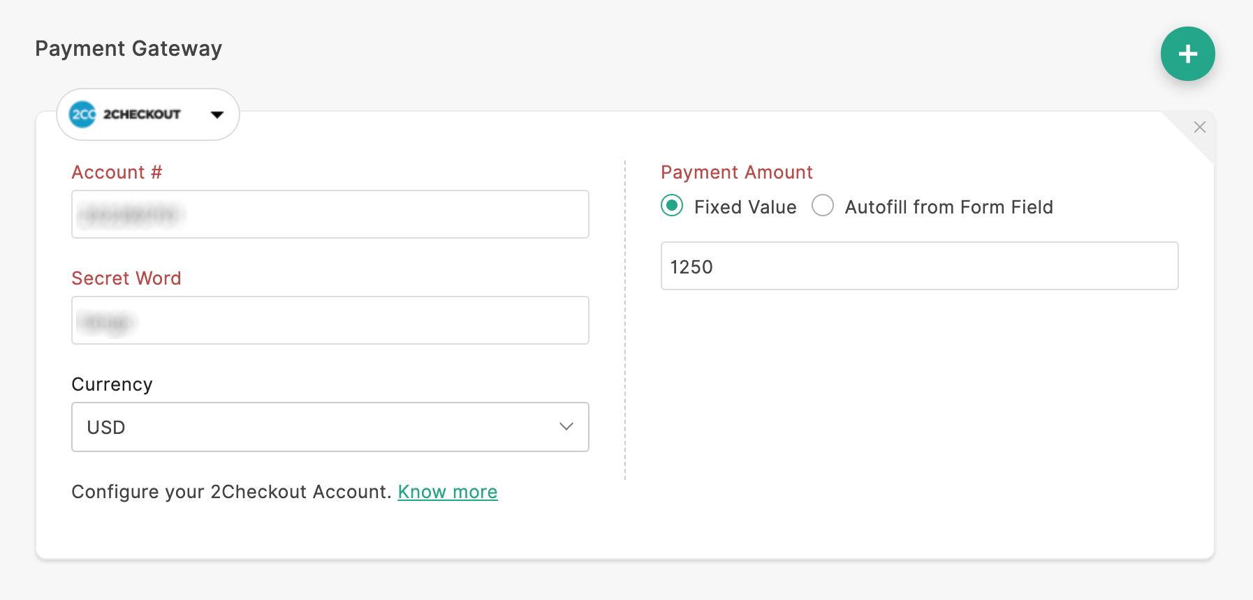 2Checkout Payment Gateway Configuration