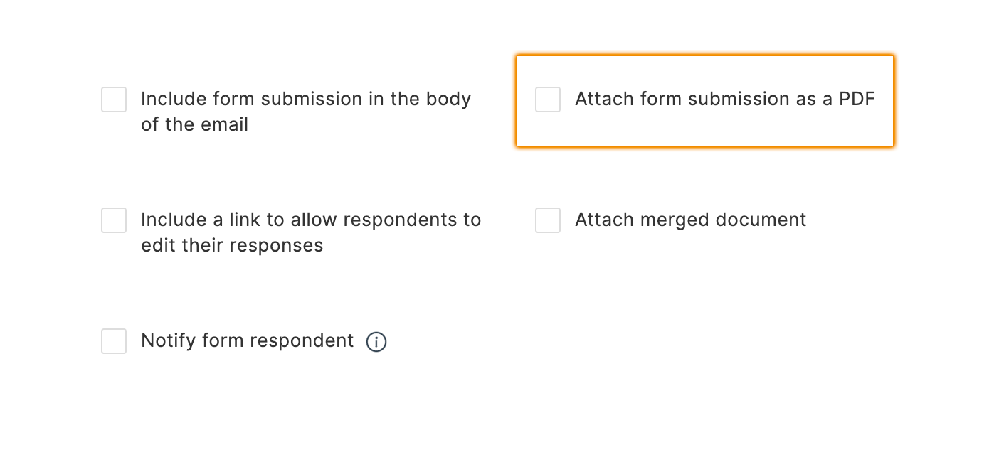 SendPDF copy of form entry in email notifications 