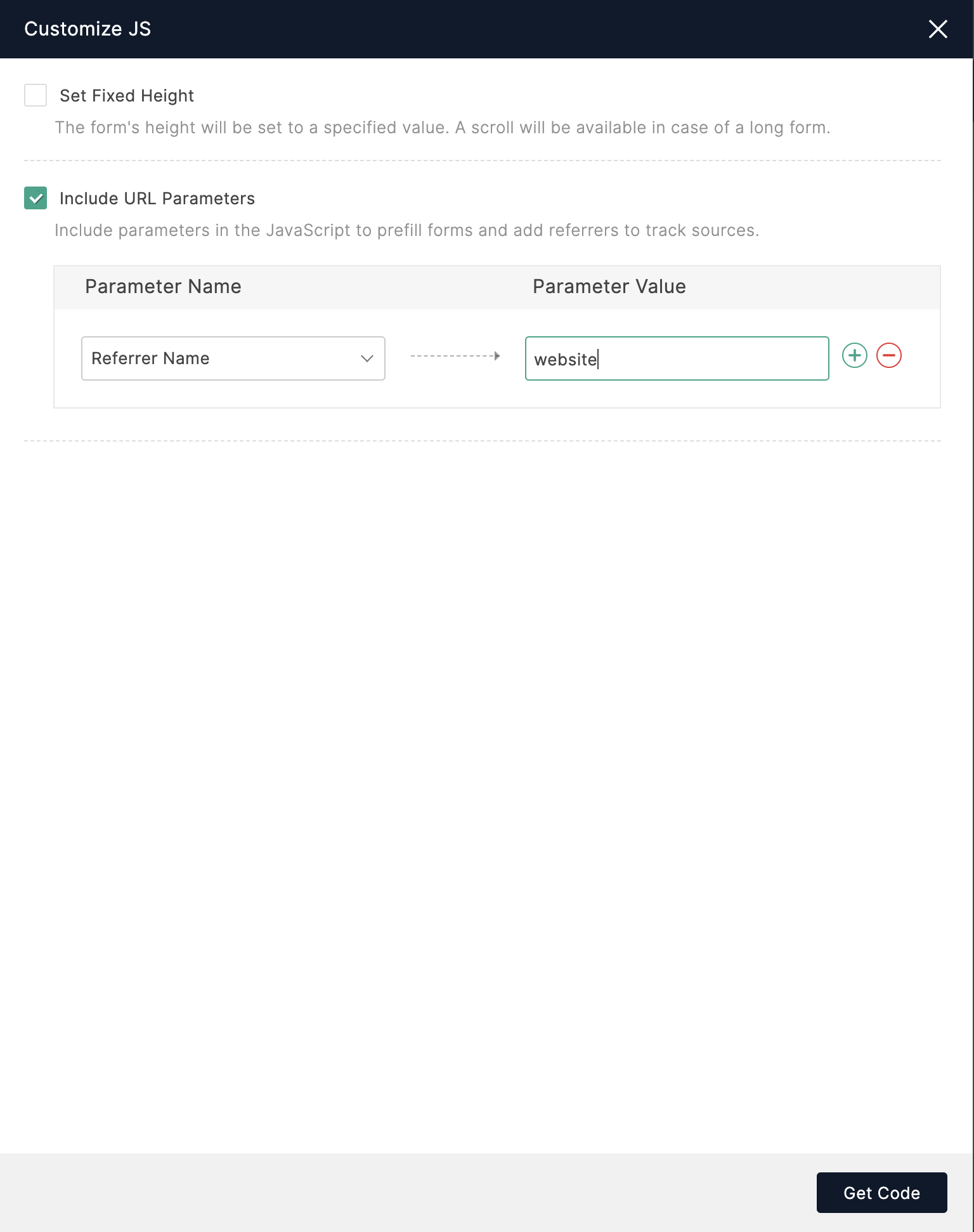 Customizing JS - Include URL Parameters