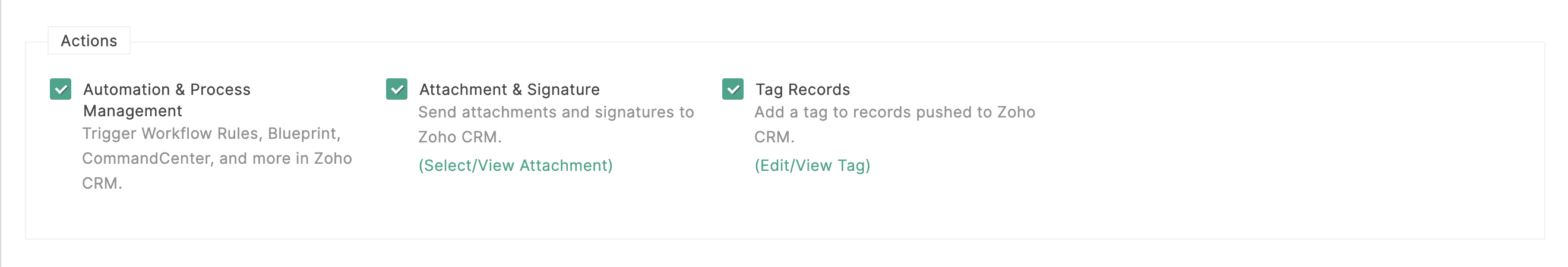 Trigger Actions in Zoho CRM  while adding Related Lists