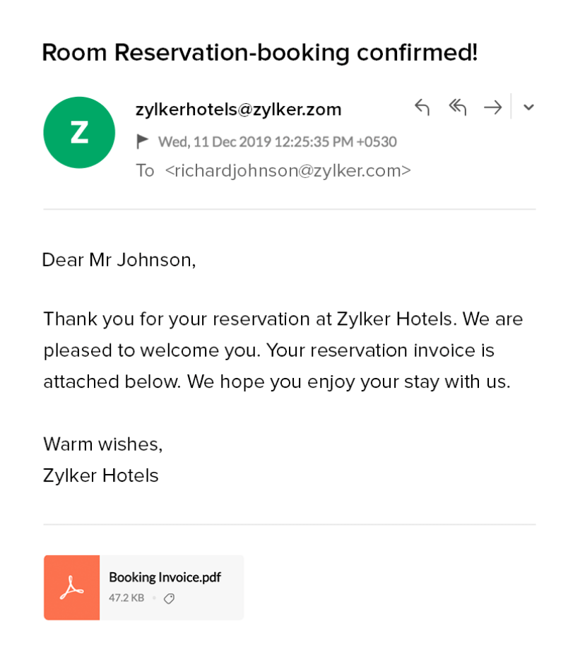 Room reservation