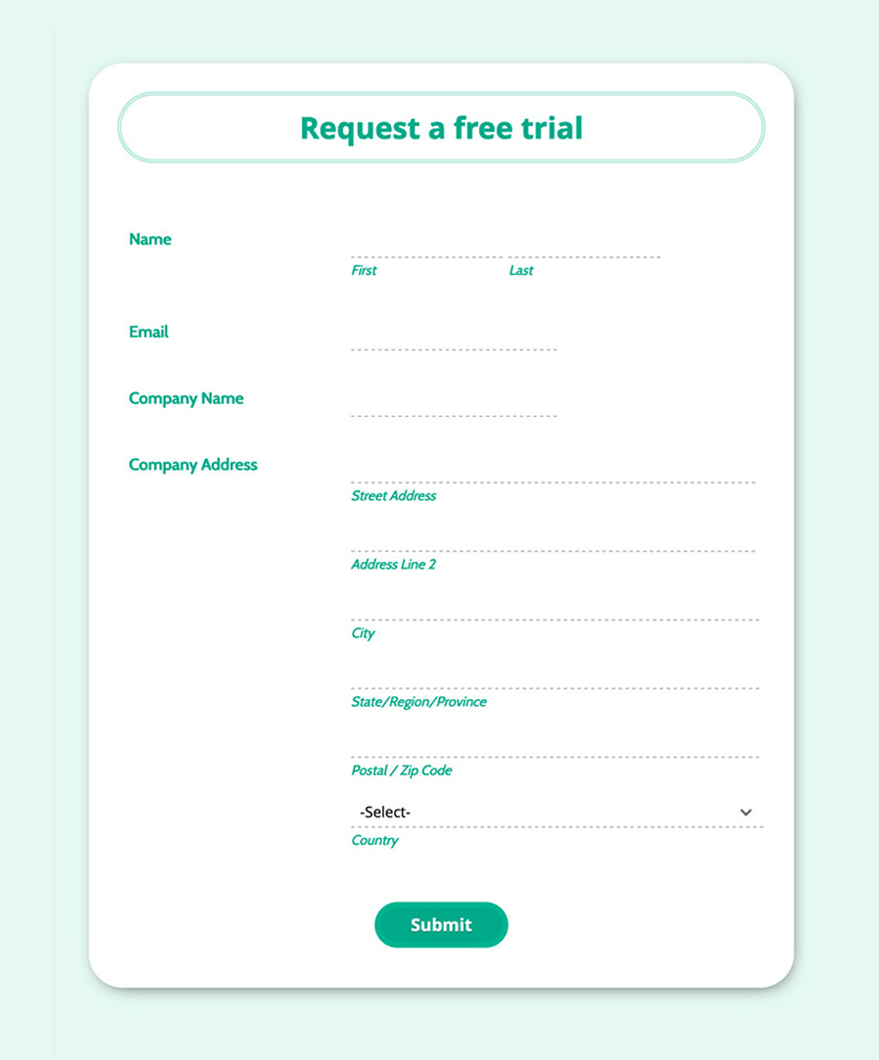 Lead Request Trial Template