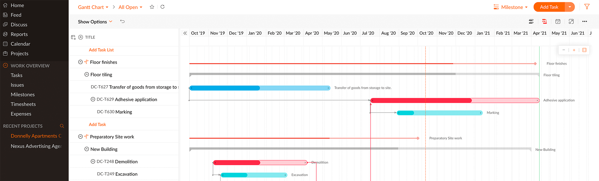 Gantt Chart Mobile App