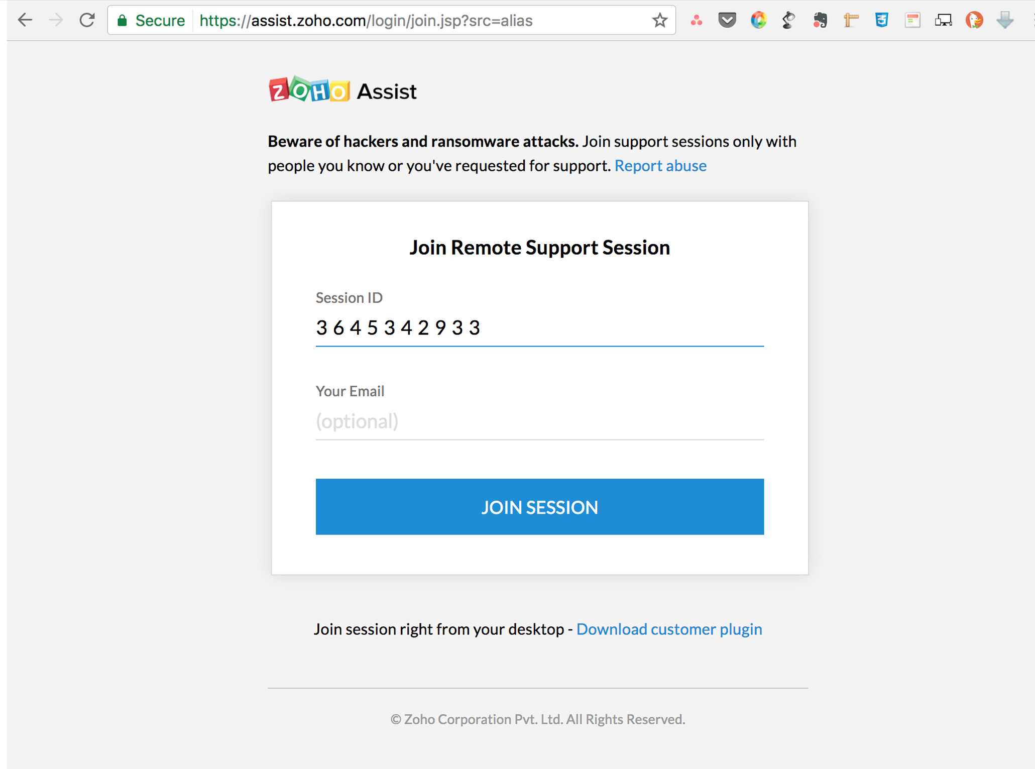 Join Session User Guide Zoho Assist Join Session User Guide Zoho Assist
