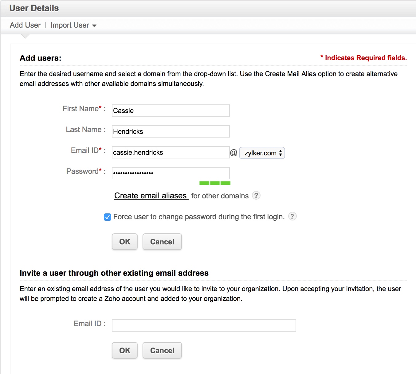 zoho mail setup adding users how to create email