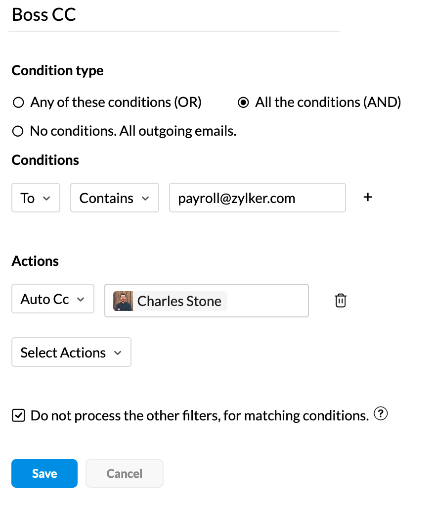 Zoho Mail Email filters to keep you organized