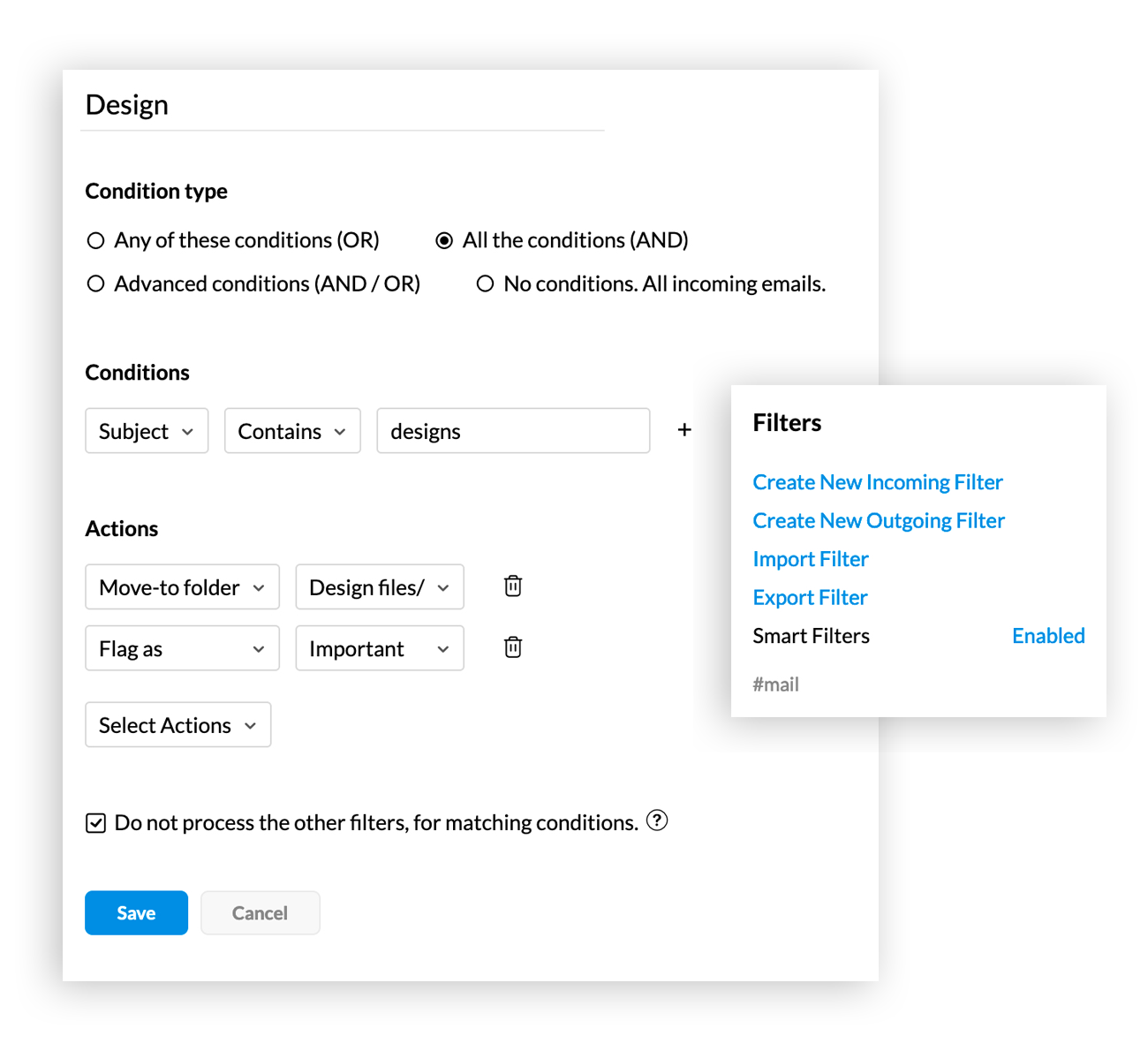 Zoho mail organizing your mail