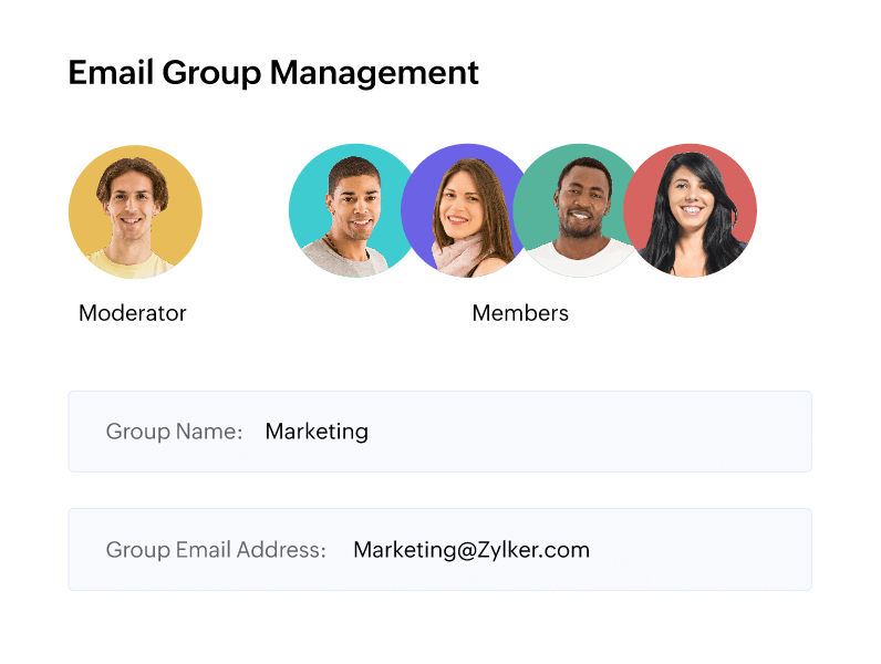 Create an email group and manage group settings Zoho Mail