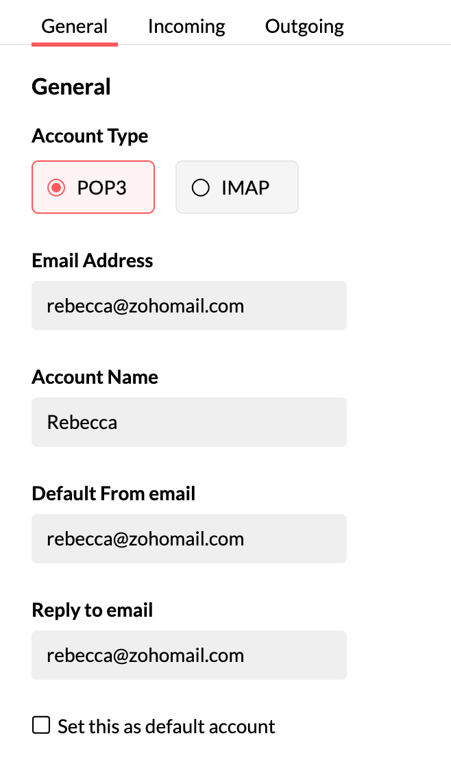 Standard-E-Mail-Adresse festlegen