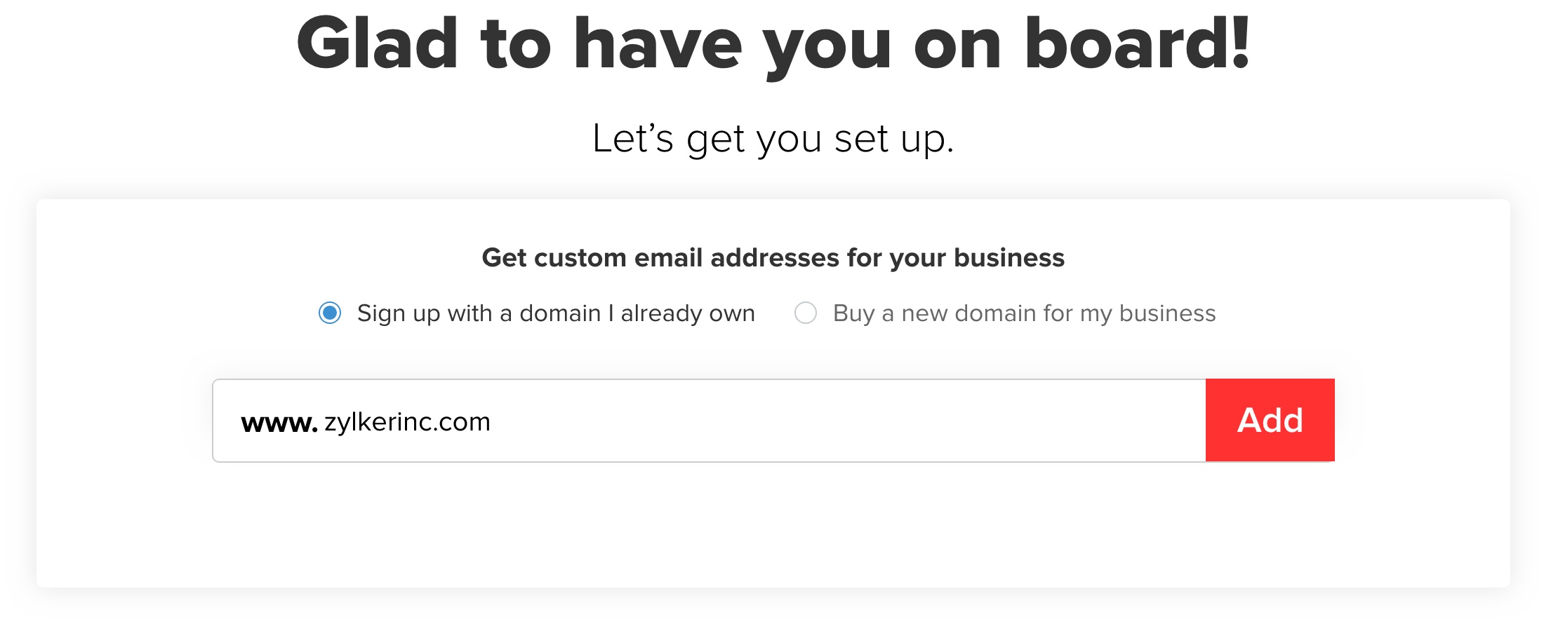 Domain email
