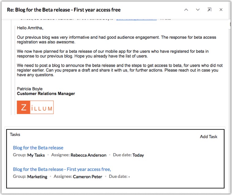 task assign email