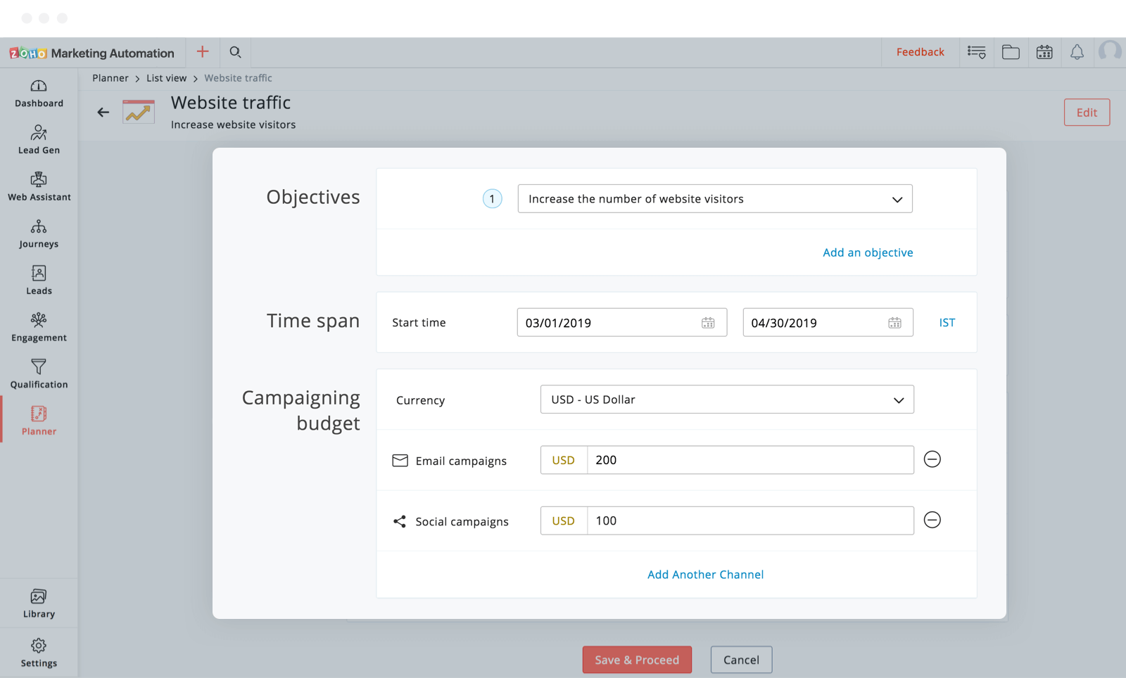 مخط ط الحملات أتمتة التسويق Zoho Marketing Automation
