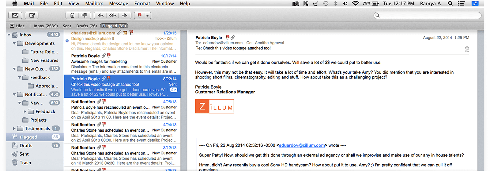 zoho outlook access