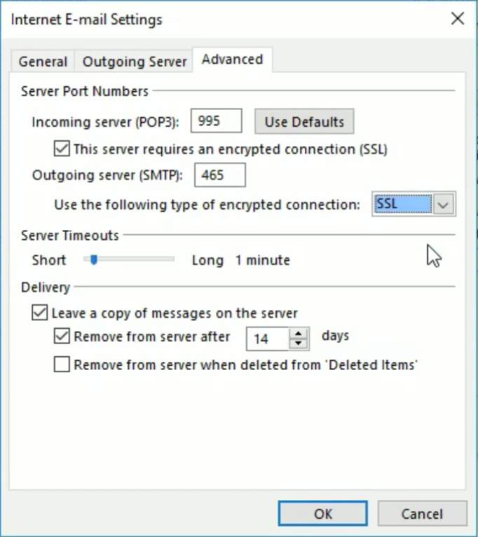 zoho outlook imap