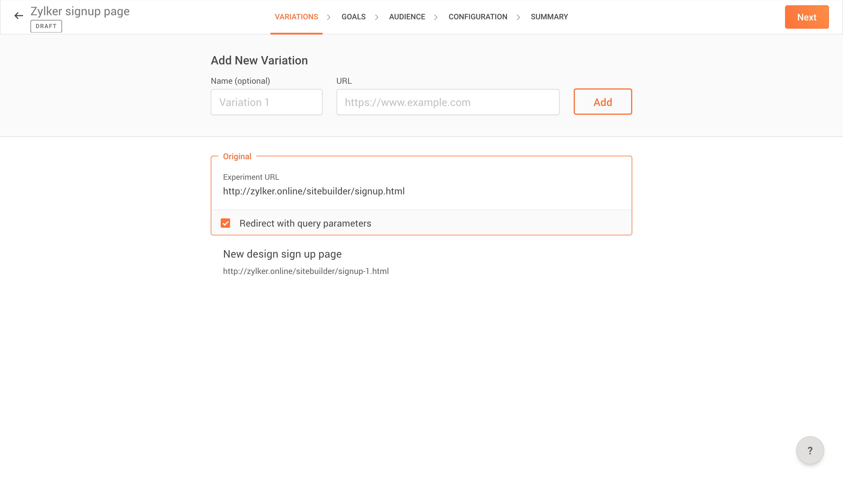 PageSense Help Redirecting Live Query Parameters in a Split URL Test