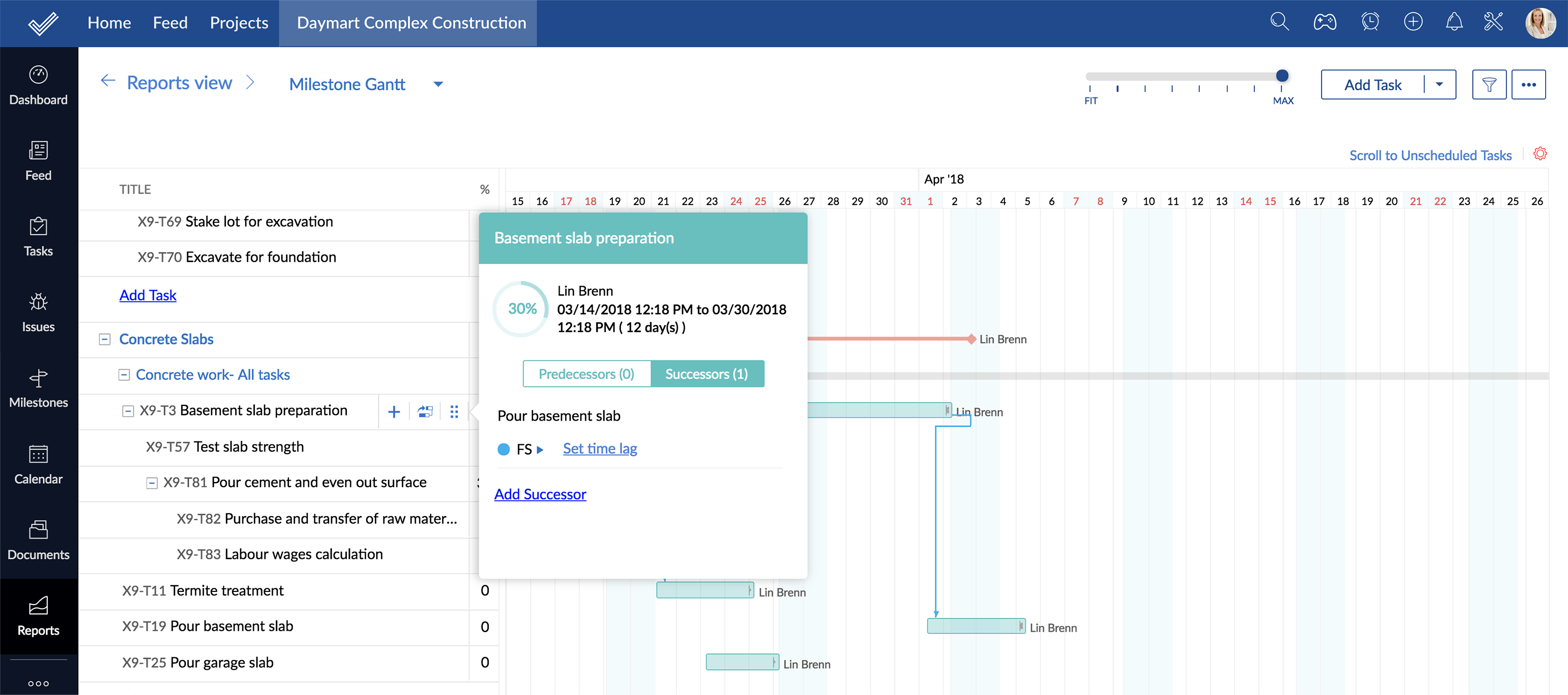 Gantt Chart View