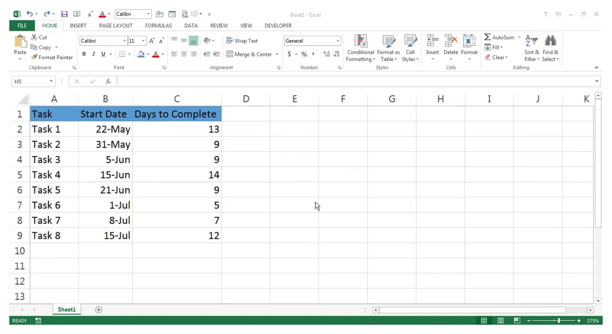 Gantt Chart Operating System