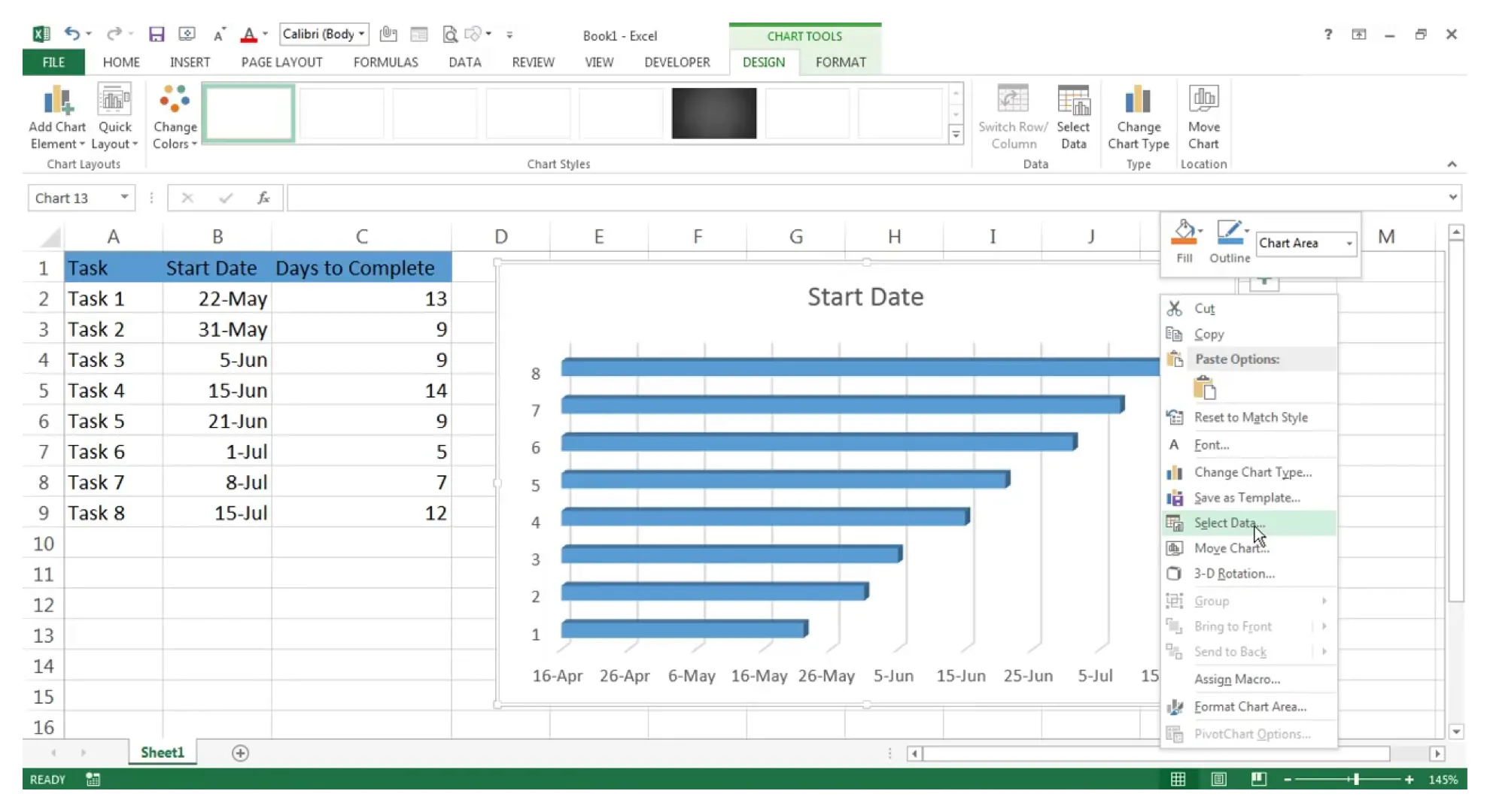 Prepare Chart