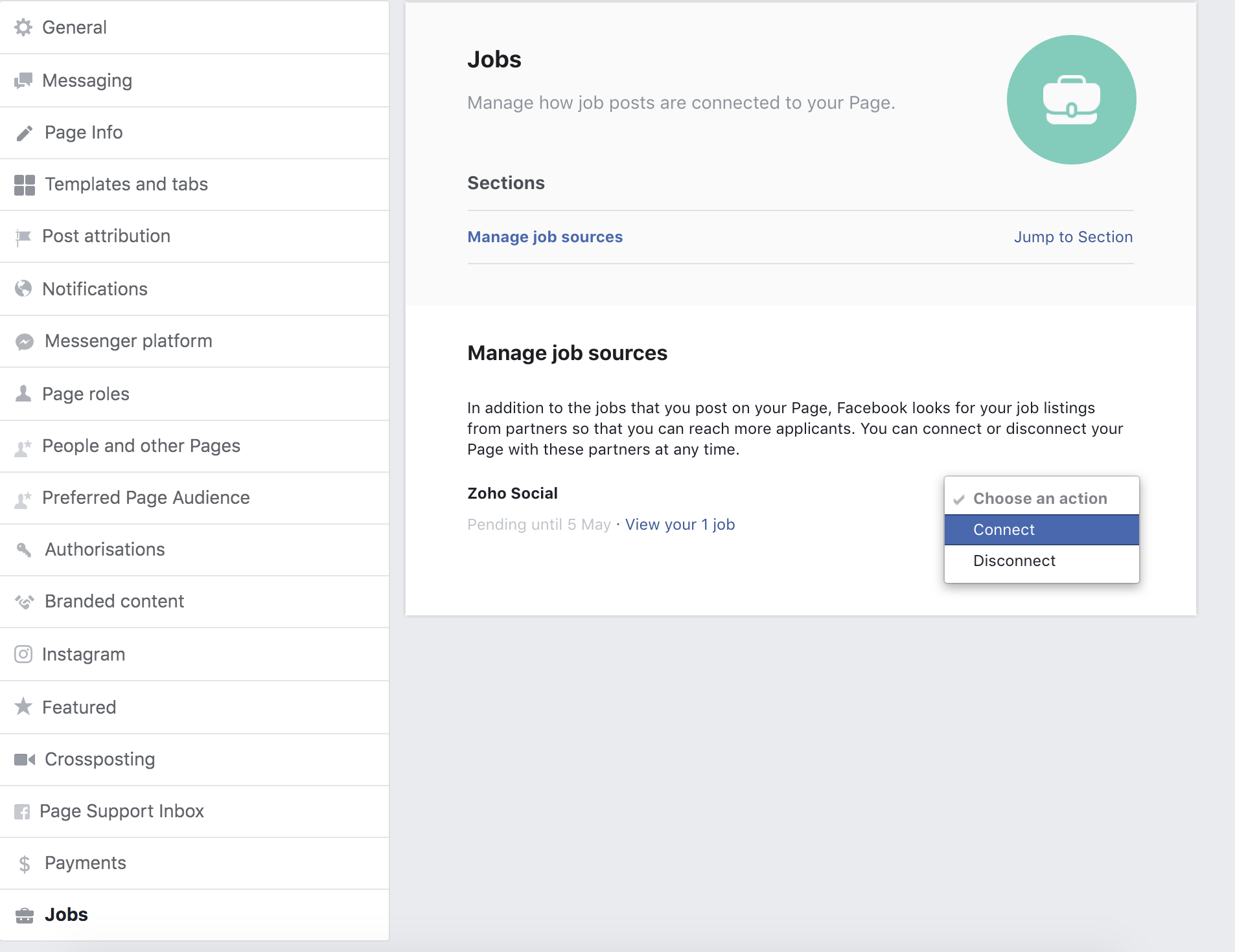 Facebook Job Posting Online Help Zoho Recruit