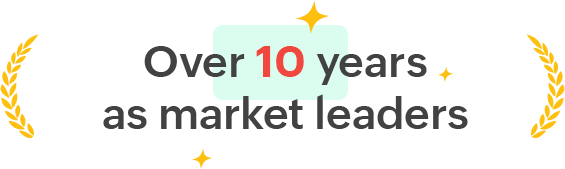 Over 10 years as market leaders