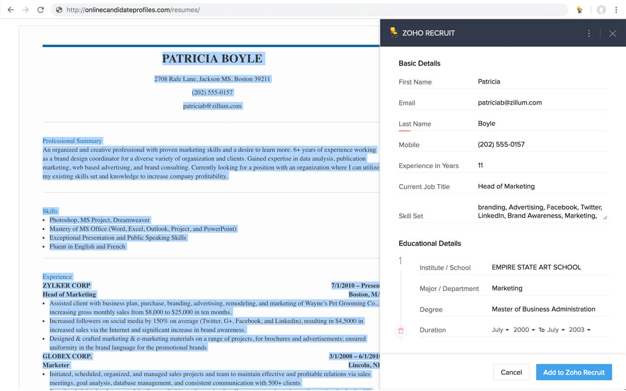 Recruitment CRM Software Best CRM for Recruiters Zoho Recruit