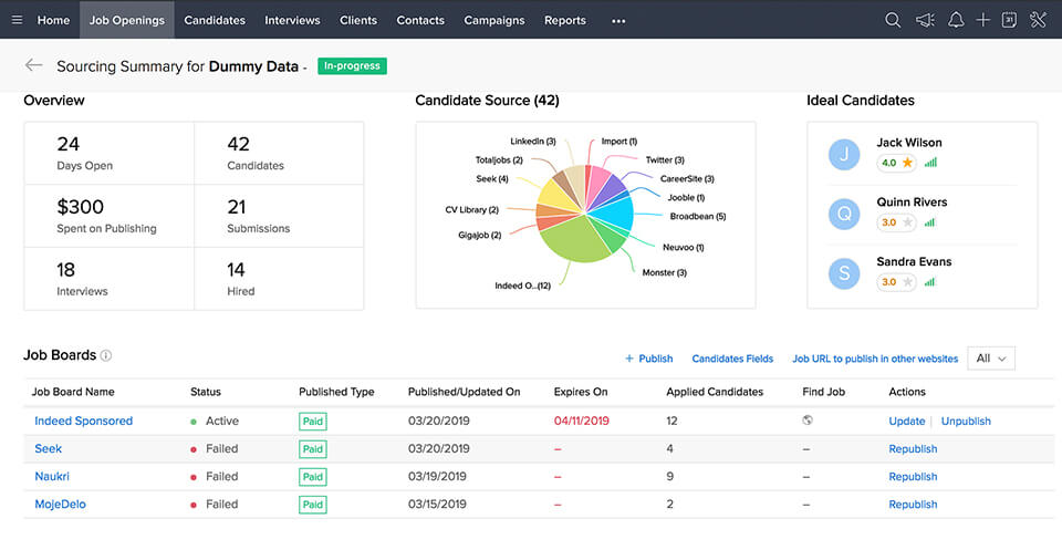 recruit crm assignment round