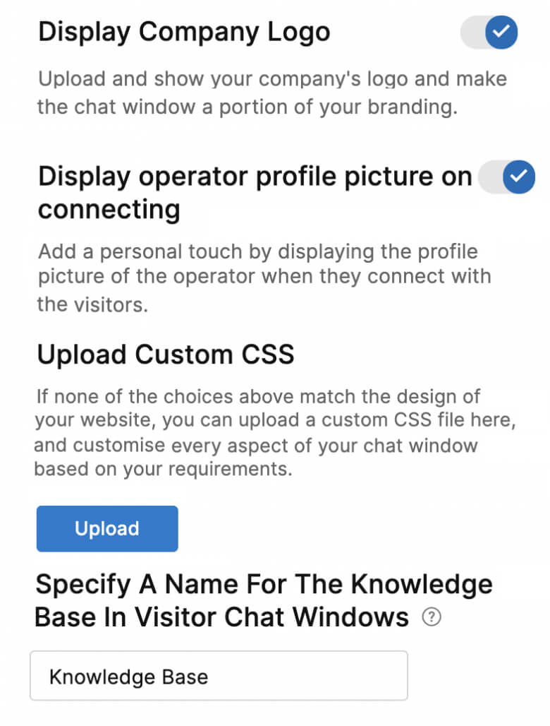 Customize the chat window to suit your branding